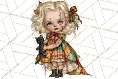 Spooky Kids PNG, Vintage Halloween Clipart Product Image 5
