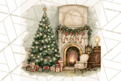 Christmas Watercolor Backgrounds PNG Product Image 2