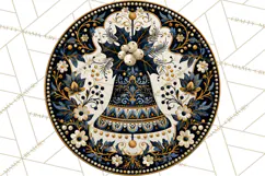 Sacred Christmas Toile Medallions PNG, Christian Christmas Product Image 3