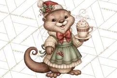 Christmas Critter Town Clipart PNG, Winter Holiday Town Product Image 3