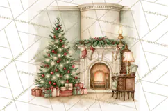 Christmas Watercolor Backgrounds PNG Product Image 3
