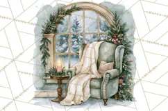 Christmas Watercolor Backgrounds PNG Product Image 4