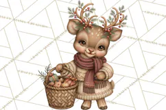 Christmas Critter Town Clipart PNG, Winter Holiday Town Product Image 4
