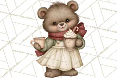 Christmas Critter Town Clipart PNG, Winter Holiday Town Product Image 3
