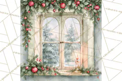 Christmas Watercolor Backgrounds PNG Product Image 5