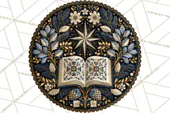Sacred Christmas Toile Medallions PNG, Christian Christmas Product Image 5