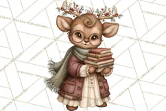 Christmas Critter Town Clipart PNG, Winter Holiday Town Product Image 2
