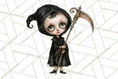 Spooky Kids PNG, Vintage Halloween Clipart Product Image 3