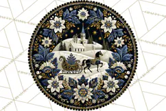 Sacred Christmas Toile Medallions PNG, Christian Christmas Product Image 3