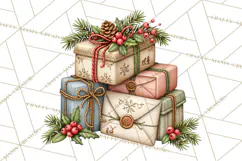 Christmas Critter Town Clipart PNG, Winter Holiday Town Product Image 4