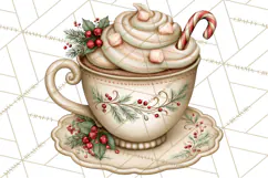 Christmas Critter Town Clipart PNG, Winter Holiday Town Product Image 5