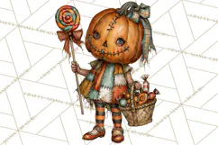 Spooky Kids PNG, Vintage Halloween Clipart Product Image 5