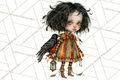 Spooky Kids PNG, Vintage Halloween Clipart Product Image 2