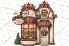Christmas Critter Town Clipart PNG, Winter Holiday Town Product Image 2