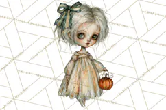 Spooky Kids PNG, Vintage Halloween Clipart Product Image 4