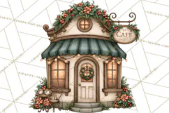 Christmas Critter Town Clipart PNG, Winter Holiday Town Product Image 5