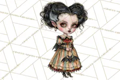 Spooky Kids PNG, Vintage Halloween Clipart Product Image 4