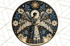 Sacred Christmas Toile Medallions PNG, Christian Christmas Product Image 4