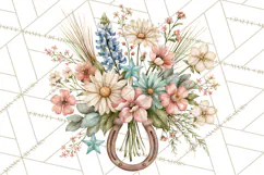 Western Wildflowers Clipart PNG, Rustic Cowgirl Product Image 5