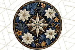 Sacred Christmas Toile Medallions PNG, Christian Christmas Product Image 2