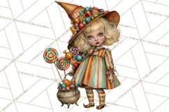 Spooky Kids PNG, Vintage Halloween Clipart Product Image 3