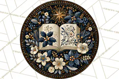 Sacred Christmas Toile Medallions PNG, Christian Christmas Product Image 3