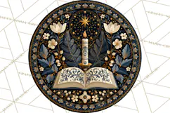 Sacred Christmas Toile Medallions PNG, Christian Christmas Product Image 4