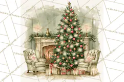 Christmas Watercolor Backgrounds PNG Product Image 4