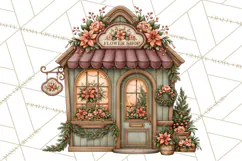 Christmas Critter Town Clipart PNG, Winter Holiday Town Product Image 5