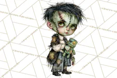 Spooky Kids PNG, Vintage Halloween Clipart Product Image 4