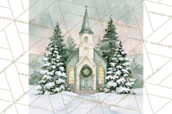 Christmas Watercolor Backgrounds PNG Product Image 4