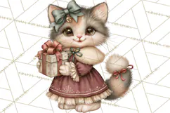 Christmas Critter Town Clipart PNG, Winter Holiday Town Product Image 5