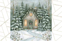 Christmas Watercolor Backgrounds PNG Product Image 5