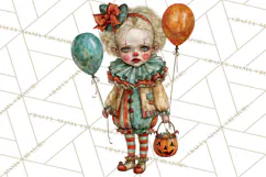 Spooky Kids PNG, Vintage Halloween Clipart Product Image 5
