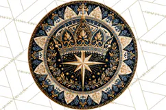 Sacred Christmas Toile Medallions PNG, Christian Christmas Product Image 5