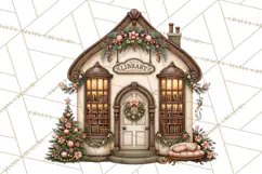 Christmas Critter Town Clipart PNG, Winter Holiday Town Product Image 5