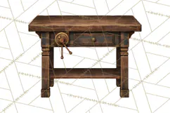 Whimsical Farmhouse Furniture Clipart PNG Product Image 2