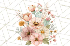 Western Wildflowers Clipart PNG, Rustic Cowgirl Product Image 2