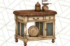 Whimsical Farmhouse Furniture Clipart PNG Product Image 3