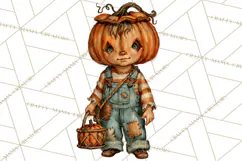 Spooky Kids PNG, Vintage Halloween Clipart Product Image 3