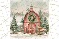 Christmas Watercolor Backgrounds PNG Product Image 3