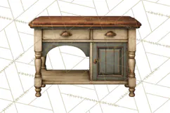 Whimsical Farmhouse Furniture Clipart PNG Product Image 4