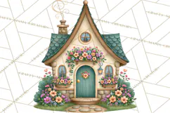 Enchanted Village Clipart PNG, Cozy Cottage Town Product Image 4
