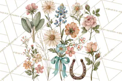 Western Wildflowers Clipart PNG, Rustic Cowgirl Product Image 5