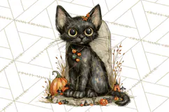 Spooky Kids PNG, Vintage Halloween Clipart Product Image 2