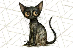 Spooky Kids PNG, Vintage Halloween Clipart Product Image 3