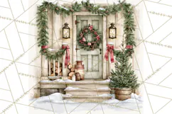 Christmas Watercolor Backgrounds PNG Product Image 3