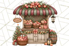 Christmas Critter Town Clipart PNG, Winter Holiday Town Product Image 3
