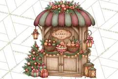 Christmas Critter Town Clipart PNG, Winter Holiday Town Product Image 4