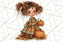 Spooky Kids PNG, Vintage Halloween Clipart Product Image 5